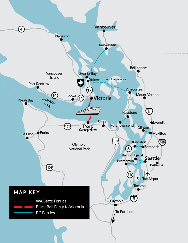 The Route | Black Ball Ferry Line | Daily Departures to Victoria and ...