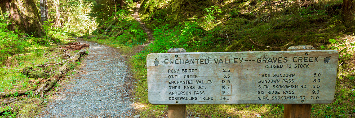 Enchanted Valley Trailhead Sign